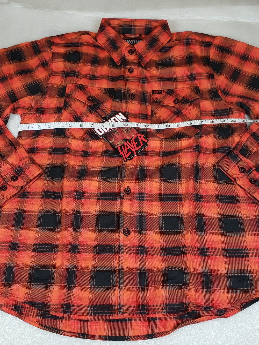 NWT DIXXON Men's Medium Slayer Hell Awaits Flannel Shirt - Picture 7 of 12